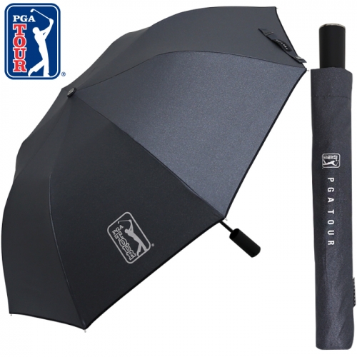 PGA2단자동 블랙메탈 우산