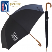 PGA70자동 블랙우드핸들 장우산 장우산